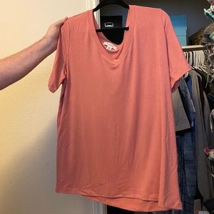 3xl coral v neck top